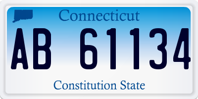 CT license plate AB61134