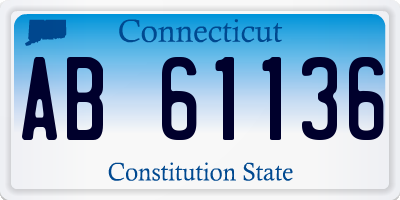 CT license plate AB61136