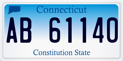 CT license plate AB61140