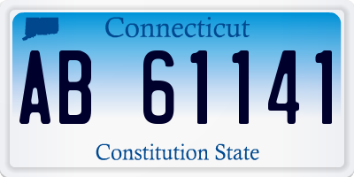 CT license plate AB61141