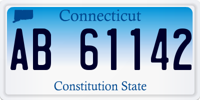 CT license plate AB61142