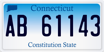 CT license plate AB61143