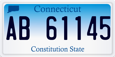 CT license plate AB61145