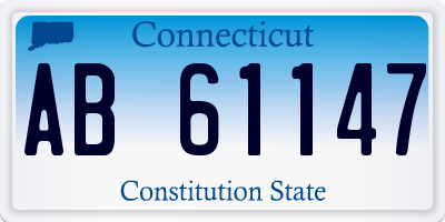 CT license plate AB61147