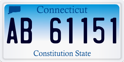 CT license plate AB61151