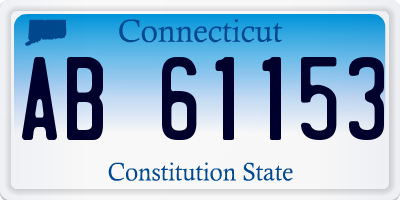 CT license plate AB61153