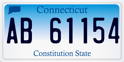 CT license plate AB61154