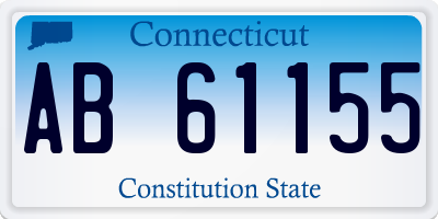 CT license plate AB61155