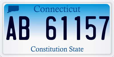 CT license plate AB61157