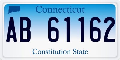 CT license plate AB61162