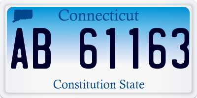 CT license plate AB61163