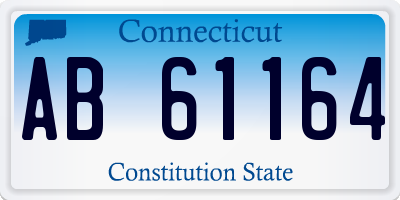 CT license plate AB61164