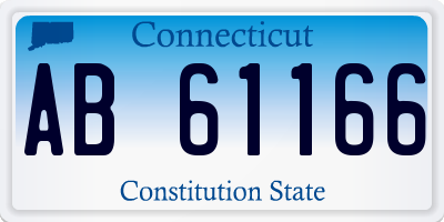 CT license plate AB61166