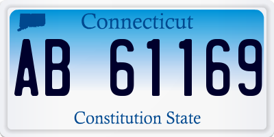 CT license plate AB61169