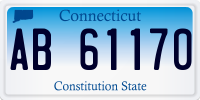 CT license plate AB61170