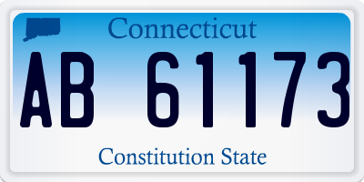 CT license plate AB61173