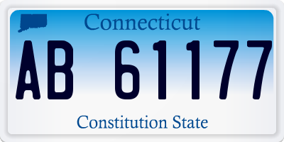 CT license plate AB61177