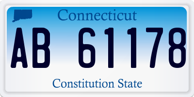 CT license plate AB61178