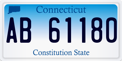 CT license plate AB61180