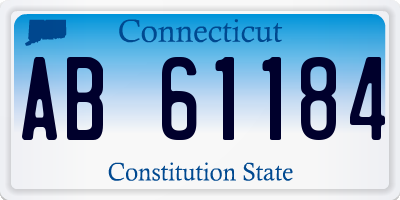 CT license plate AB61184