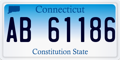 CT license plate AB61186