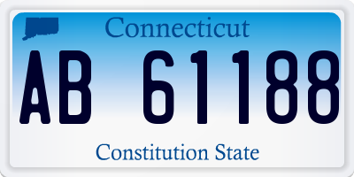 CT license plate AB61188