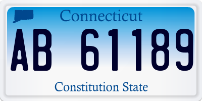 CT license plate AB61189