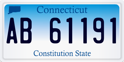 CT license plate AB61191