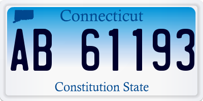 CT license plate AB61193