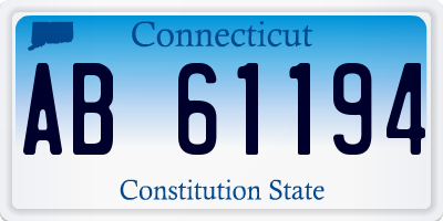 CT license plate AB61194