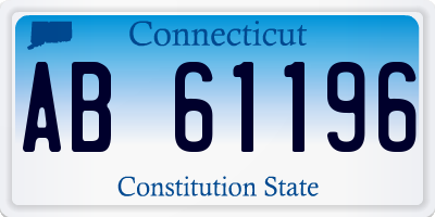 CT license plate AB61196