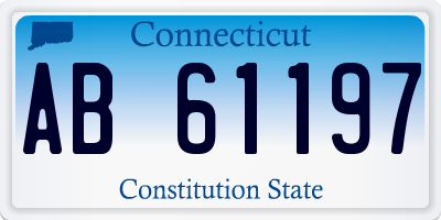 CT license plate AB61197