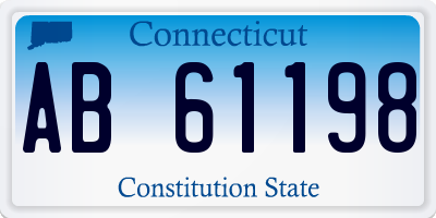 CT license plate AB61198