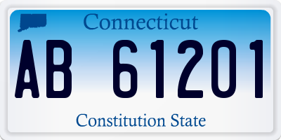 CT license plate AB61201