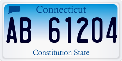 CT license plate AB61204