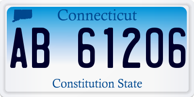 CT license plate AB61206