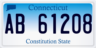 CT license plate AB61208