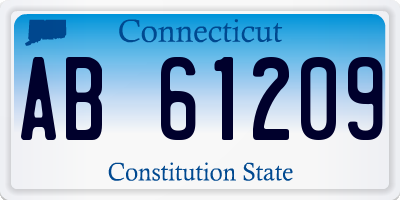 CT license plate AB61209