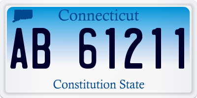 CT license plate AB61211