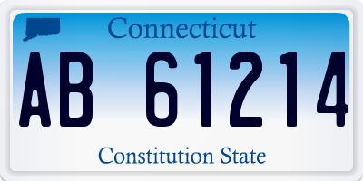 CT license plate AB61214