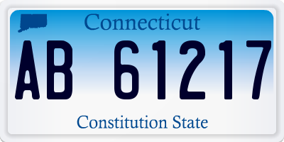 CT license plate AB61217