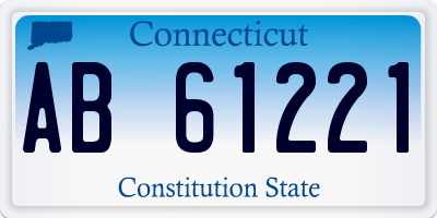 CT license plate AB61221