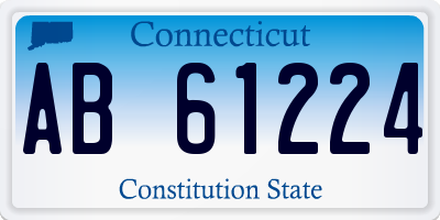 CT license plate AB61224