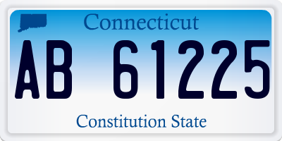 CT license plate AB61225