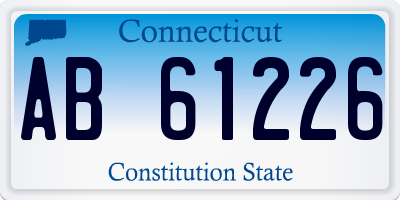 CT license plate AB61226