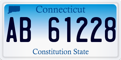 CT license plate AB61228