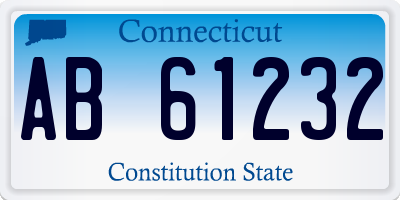 CT license plate AB61232