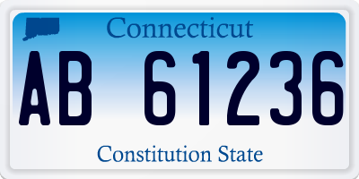 CT license plate AB61236