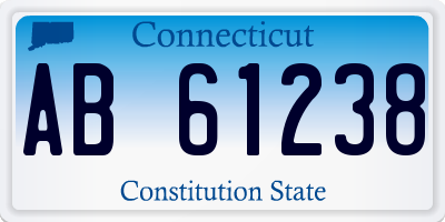 CT license plate AB61238