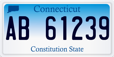 CT license plate AB61239